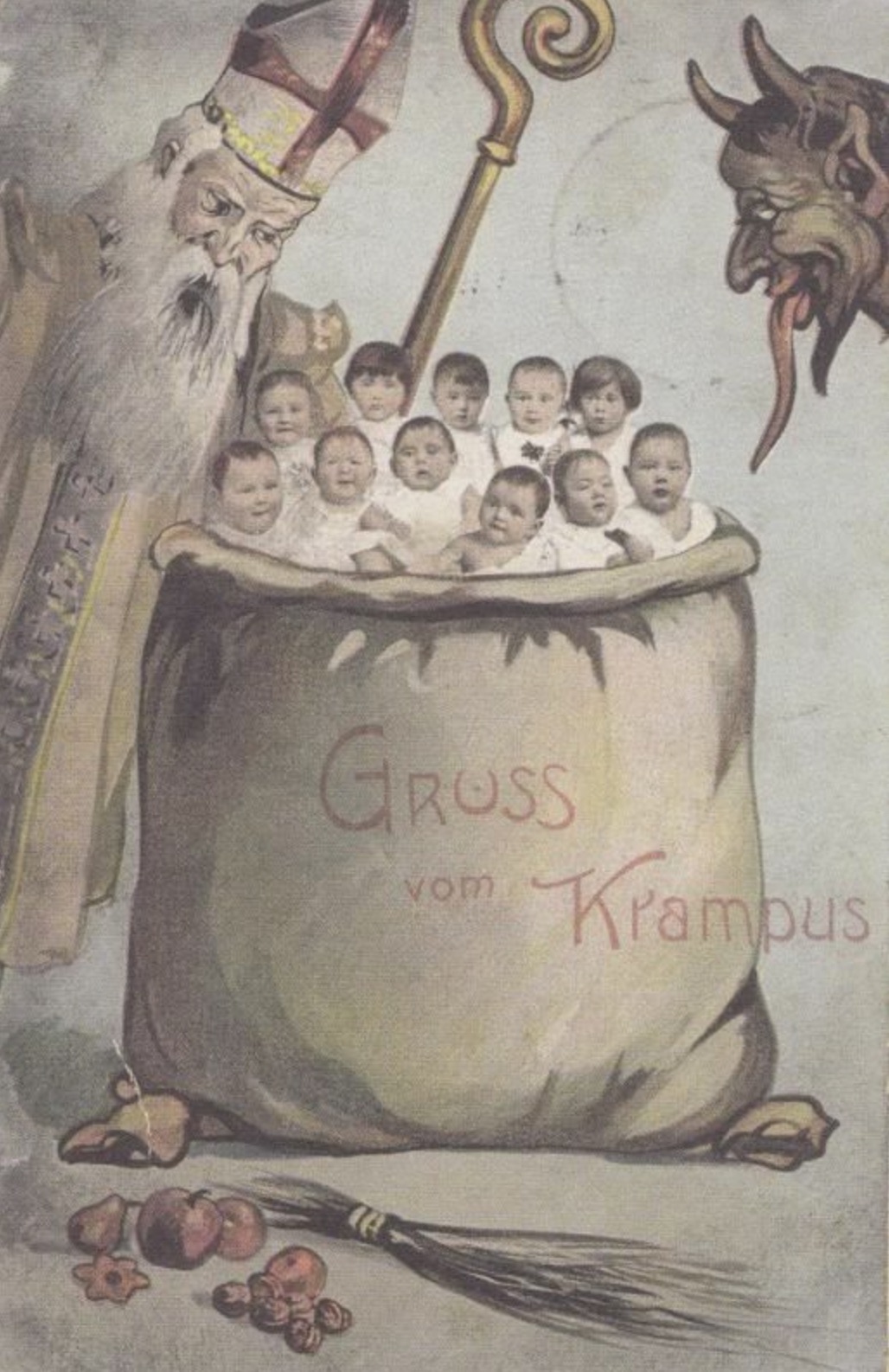 krampus and st nicholas vintage